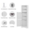 TIRAMISUBEST Tall Bathroom Corner Cabinet, Freestanding Bathroom Floor Cabinet with 2 Doors and Adjustable Shelves - 4 of 4
