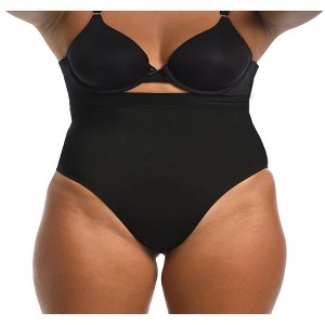 InstantFigure Hi-waist Plus Size panty with thong back WP019TC - 1 of 4