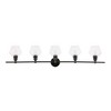 Elegant Lighting Gene 5 light Black and Clear glass Wall sconce - 3 of 4