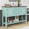 NicBex Console Table Vintage Entryway Table with Ample Storage Narrow Side Table with 4 Small Drawers and Bottom Shelf for Living Room - 2 of 4