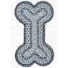 Earth Rugs Denim Blue Medium Dog Bone Braided Pet Tread – Handcrafted Jute, 13" x 22" - 2 of 3