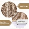 Acekool 5x7 Green Washable Area Rug, Modern Solid Braid Print, Non-Slip, Stain Resistant, Low Pile Accent Carpet for Living Room Bedroom - 4 of 4