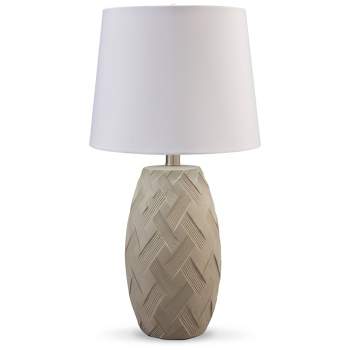 Signature Design by Ashley (Set of 2) Tamner Table Lamps Taupe/White