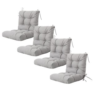 ARTPLAN Seat/Back Outdoor Chair Cushion,Set of 4 Patio Chair Cushion with Tie,Tufted Replacement for Patio Furniture,40x20x4 Inches,4 Count - 1 of 4