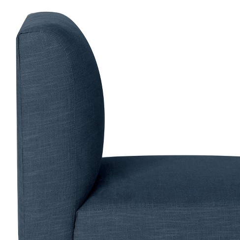 Rosette Dining Chair Linen Navy Cloth Co