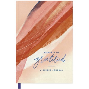 Guided Journal Softcover Sewn Moments of Gratitude - Green Inspired: Multicolor Adult Notebook, 128 Pages, Ribbon Marker - 1 of 4