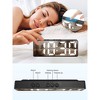 REGALWOVEN Dimmable LED Alarm Clock Dual Alarms Voice Control 6.3"L x 1.2"W x 2.4"H1 Pc - 3 of 4