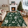 Christmas Area Rug, Foldable Washable Soft Carpet with Non Slip Backing, Low Pile Indoor Printed Floor Mat for Living Room, Bedroom - 2 of 4