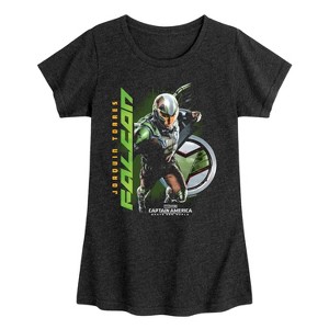 Girls' - Marvel - Captain America Falcon Jorquin Tores Fitted Short Sleeve Graphic T-Shirt - 1 of 4