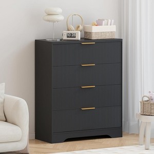 Morden Fluted Dresser for Bedroom, 4/5 Drawer Dresser for Living Room, Chest of Drawer - 1 of 4