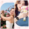 HTUTWOO Rose Floral Engraved Apple Watch Band, Two-Tone Silicone Strap 38/40/41/42/44/45/49mm for iWatch Series 11 10 9 8 7 6 5 4 3 2 1 SE Ultra - 4 of 4