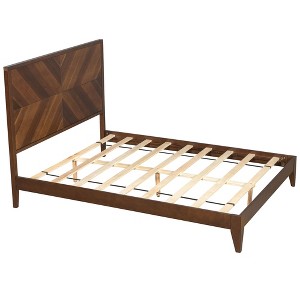NicBex Mid-Century King/Queen/Full Size Wood Platform Bed with Elevated Headboard for Adults/Boys/Girls - 1 of 4