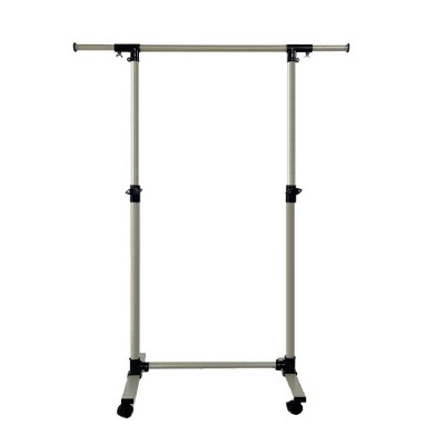 LIVAREEmlen Short Clothing Racks for Hanging Clothes with Bottom Shelves and Wheels Heavy Duty Rolling Clothes Rack for Adult Coat, Closet, Wardrobe