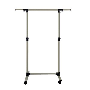 LIVAREEmlen Short Clothing Racks for Hanging Clothes with Bottom Shelves and Wheels Heavy Duty Rolling Clothes Rack for Adult Coat, Closet, Wardrobe - 1 of 4