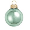 Northlight Shiny Glass Christmas Ball Ornaments - 3.25" (80mm) - Shale Green - 8ct - 2 of 4