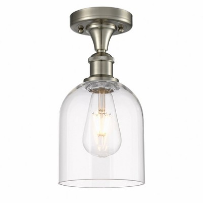 Bella - 1 Light Semi-Flush Mount In Industrial Style-10.75 Inches Tall and 5.5 Inches Wide