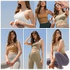 NPolar"3-Pack Women's Ribbed Knit Crop Tank Tops - Sleeveless Round Neck, Size M, Summer Basic"DarkGreyKhaki&Beige - 2 of 4