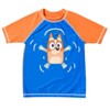 Bluey UPF 50+ Pullover Rash Guard and Swim Trunks Outfit Set Toddler - 3 of 4