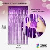 Zink Foil Curtain Backdrop, Tinsel Streamers for Photo Booth, Parties & Weddings - 2 Pack - 2 of 4
