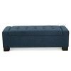NicBex Contemporary Design Ottoman with Storage, Versatile Foot Stools Ottoman with Waffle Stitch Pattern for Bedroom, Living Room, Navy Blue - 2 of 4