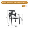 Christopher Knight Home Darwin Outdoor Lattice Backrest Aluminum Dining Chairs with Removable Sunbrella Fabric Cushion(Set of 2) - 3 of 4