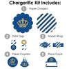 Big Dot of Happiness Royal Prince Charming - Baby Shower or Birthday Party Paper Charger and Table Decorations - Chargerific Kit - Place Setting for 8 - 3 of 4