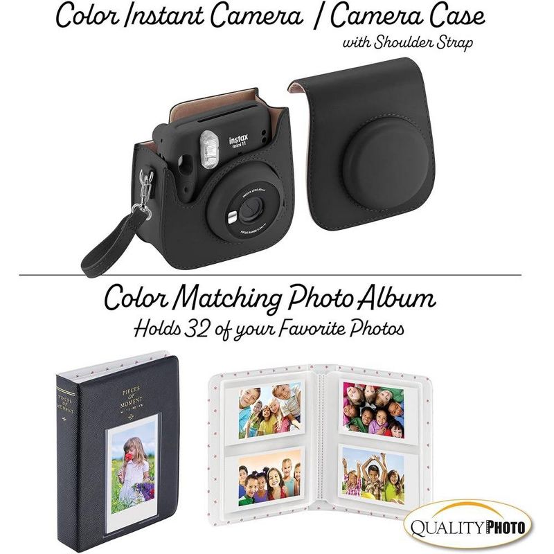 Fujifilm Instax Mini 11 Instant Camera with Case Album and More Accessory Kit Charcoal Grey, 4 of 8