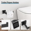 Itopfox 10 Piece Black Bathroom Accessories Set 23.6 Inch SUS304 Stainless Steel Towel Bars Toilet Paper Holder Rings Hooks - 4 of 4