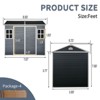 NicBex Resin Outdoor Storage Shed with Lockable Doors,2 Windows and Floor Base for Backyard Garden,Patio - 3 of 4