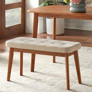 Buylateral Nettie Mid Century Modern Upholstered Bench - 1 of 4