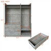 Open Wooden Wardrobe Closet, Clothing Storage Cabinet with Drawers, Freestanding Armoire Wardrobe Cabinet, Garment Rack for Bedroom Apartment Gym - 3 of 4