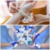Unique Bargains Rose Wrist Corsage Artificial Flower Bracelets for Wedding Party - 3 of 3