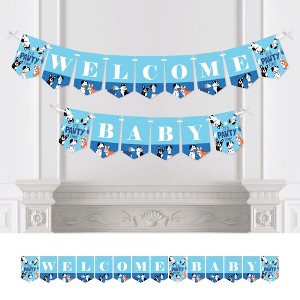 Big Dot of Happiness Pawty Like a Puppy - Dog Baby Shower Bunting Banner - Party Decorations - Baby Shower - 1 of 4