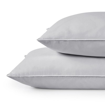 Queen Size Gray Goose Feather Down Pillows with Cotton Cover