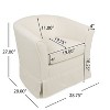 Modern Armchair Club Chairs Upholstered Club Chair Single Sofa Chair For Living Room,yellow-CENGHU - 3 of 4