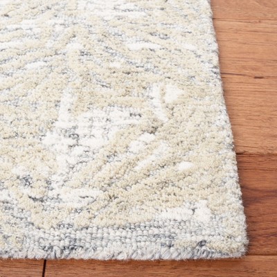 Gray Square Hand-Tufted Wool Area Rug