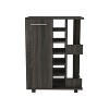 NicBex Mobile Kitchen Island Cart Morden Kitchen Carts on Wheels with Storage, 1 Cabinet Door, 6 Bottle Rack and 2 Shelves for Kitchen - 3 of 4
