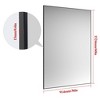 Modern Black Bathroom Mirror, Vertical or Horizontal Hanging Decorative Wall Mirrors for Living Room Bedroom, with Aluminum Frame - 2 of 4