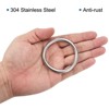 Unique Bargains Stainless Steel Seamless Welded DIY O Ring Buckles 20 Pcs Silver - 4 of 4