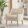 TiramisuBest Charcoal Upholstered Arm Chair, Comfortable Accent Chair for Living Room and Bedroom - 3 of 4