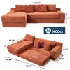 104" Memory Foam Corduroy L-Shaped Sectional Sofa with Convertible Bed - 2 of 4