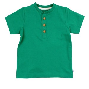 RuggedButts Baby Boys Short Sleeve Knit Henley - 1 of 4