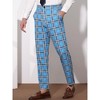 Lars Amadeus Men's Plaid Business Regular Fit Formal Prom Checked Trousers - 2 of 4