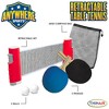 Anywhere Sports Retractable Table Tennis Set | 6pc Game with Net & Paddles - 3 of 4