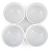 Elanze Designs Bistro Glossy Ceramic 4 inch Dessert Bowls Set of 4, White - 3 of 4