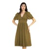 Artyska Women’s Shimmer Puff Sleeve V-Neck Midi Party Dress - 2 of 4