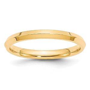 Black Bow Jewelry 2.5mm 14K White or Yellow Gold Knife Edge Comfort Fit Band - 1 of 4