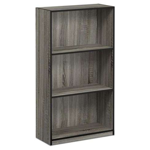 Teak PROGEN Display 2 Shelf Storage Wooden Bookshelf 2 Level Tier Bookcase Stand Rack Storage Unit