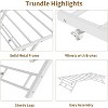 Twin Metal Trundle Bed Frame with Lockable Casters, Pop-Up Roll-Out Guest Bed with Steel Slats, Noise-Free Design - 4 of 4