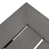 Modern Aluminum Dining Bench with Slatted Top and X-Shaped Legs for Outdoor Patio -3irtyhousy - 3 of 4